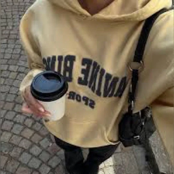 Anine Bing 💛 Sport Hoodie Harvey Sweatshirt - Picture 2 of 5